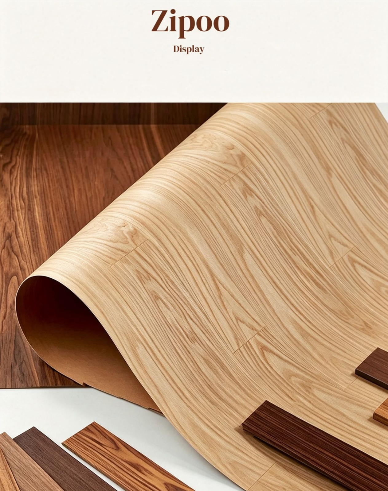 1. Dark multi-layer solid wood veneer (main cabinet body)